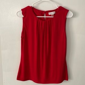 Calvin Klein women’s sleeveless red top blouse size medium